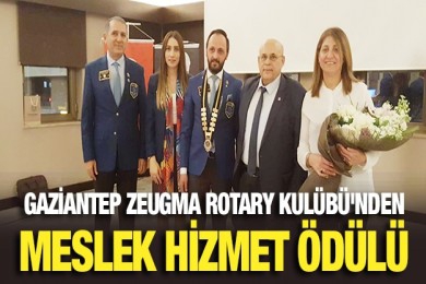Gaziantep Zeugma Rotary Kulübü'nden Meslek Hizmet ödülü